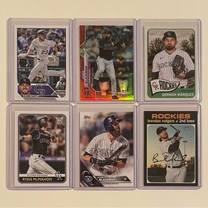 Lot of 6 Colorado Rockies Topps MLB Baseball Cards